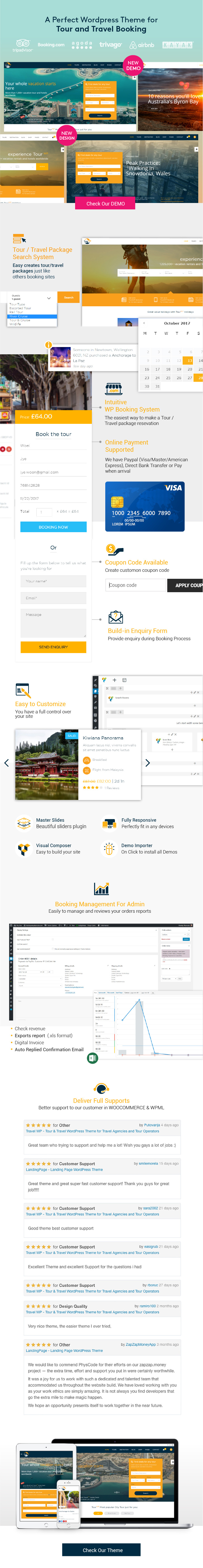 Tour Travel Booking WordPress Theme - 1