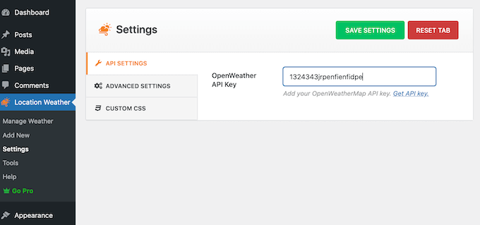 OpenWeather API Key