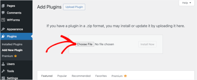 Choose File Plugin
