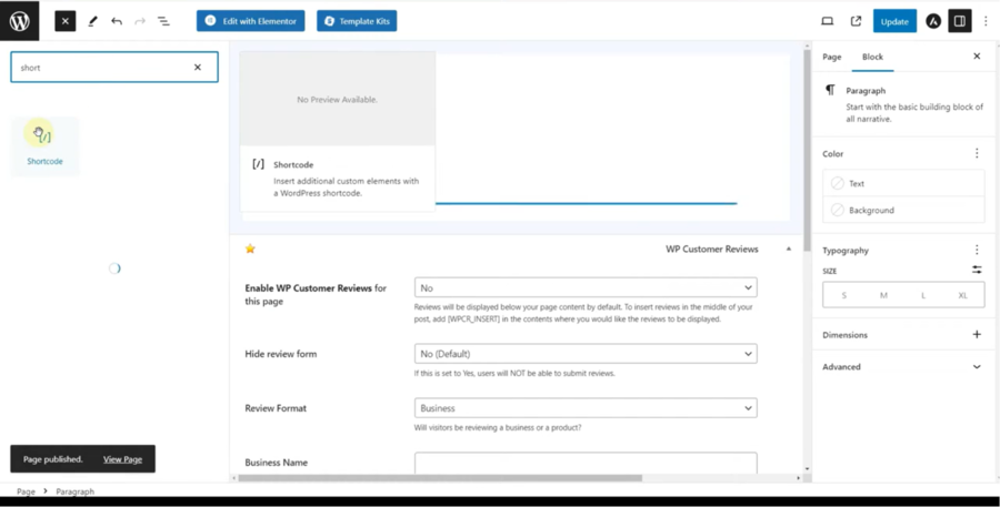 Activate and Embed the Review Form on Travel Pages