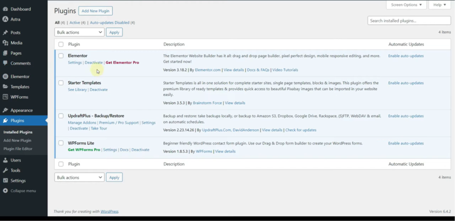 Navigate to Your Website's Plugin Marketplace