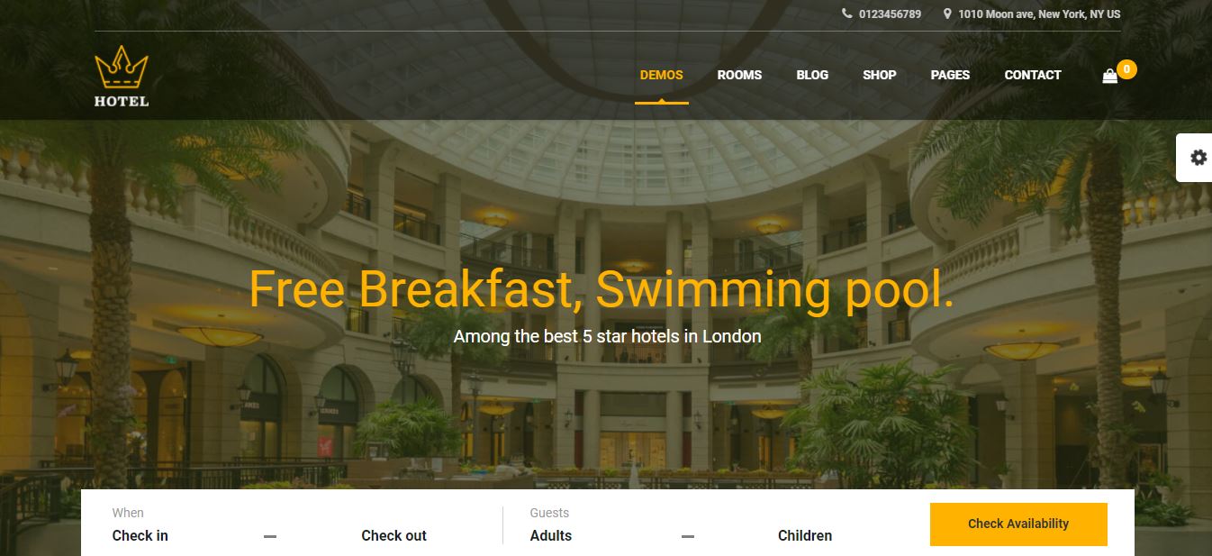 hotel queen hotel booking wordpress theme