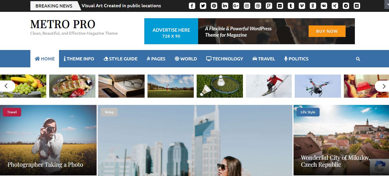 metro pro travel wordpress theme