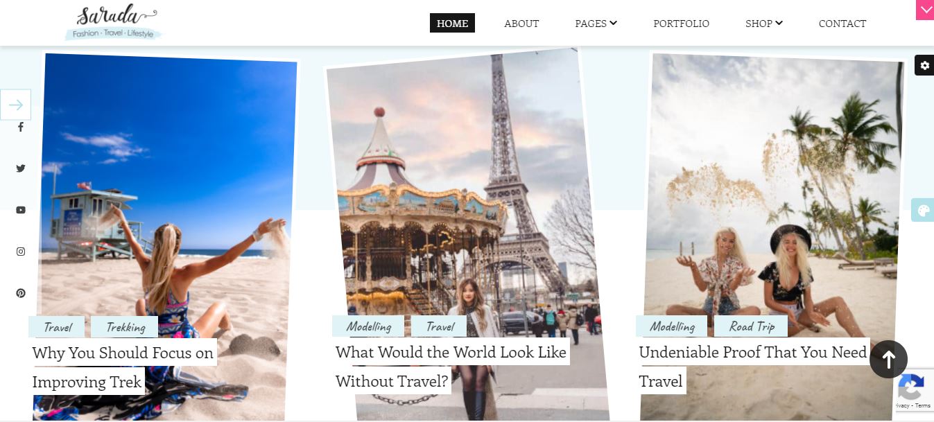 sarada travel wordpress theme