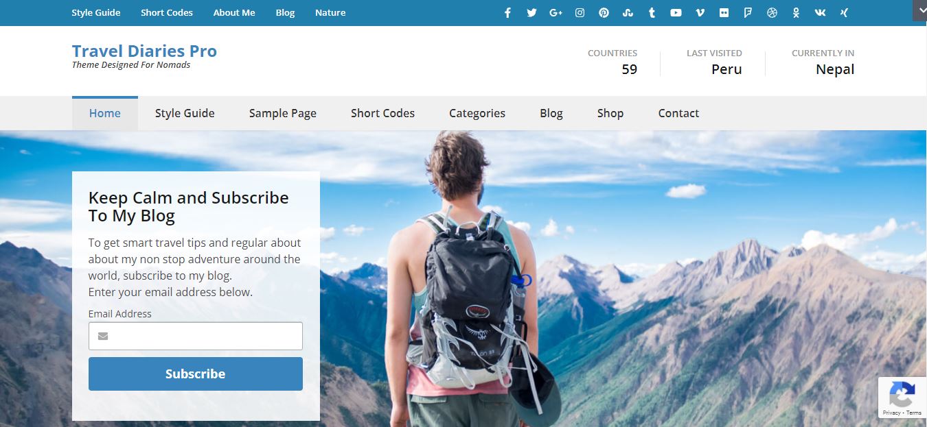 travel diaries pro travel wordpress theme