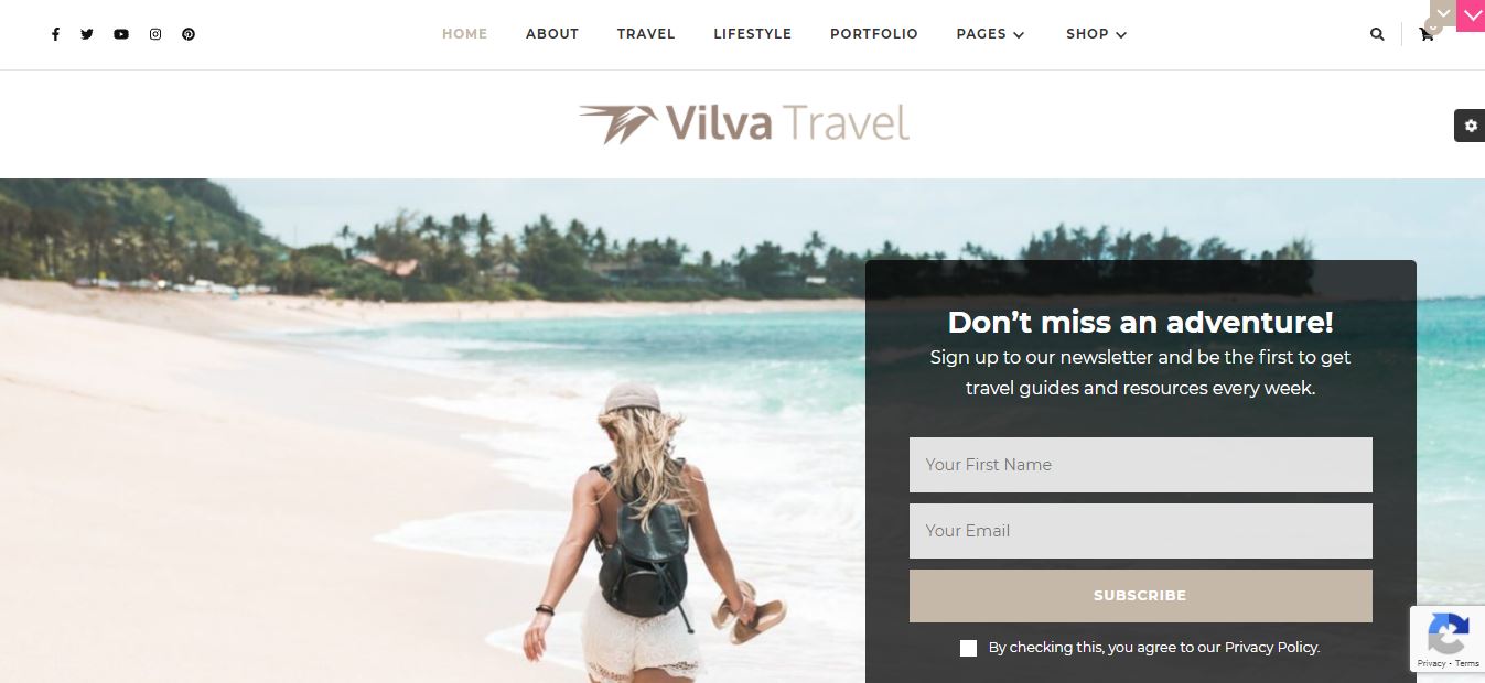 vilva travel wordpress theme