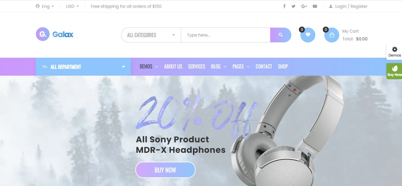 galax best ecommerce wordpress themes