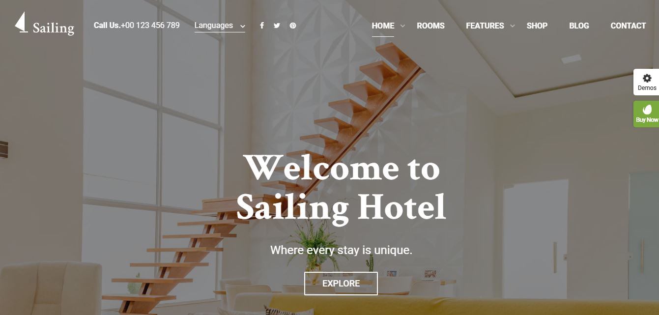 sailing hotel booking wordpress theme
