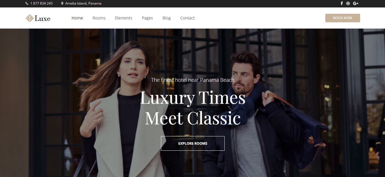 luxe hotel booking wordpress theme