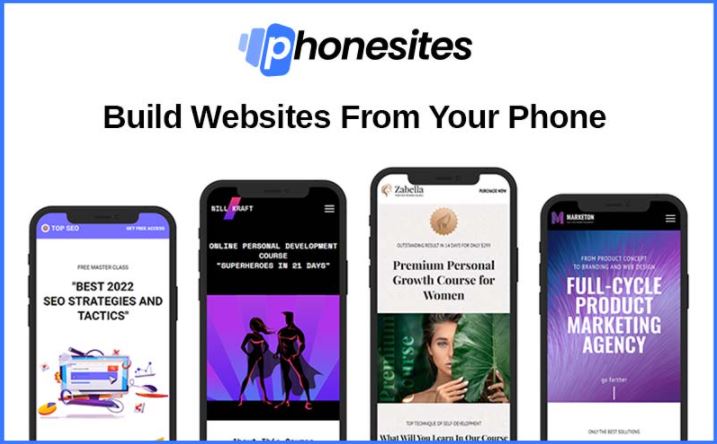 Weekly Deals: Phonesites – Build Websites From Your Phone [Annual Plan] with $199.00