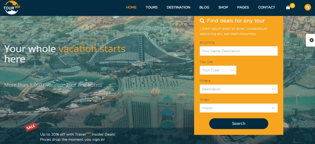 tourwp wordpress theme for travel blog