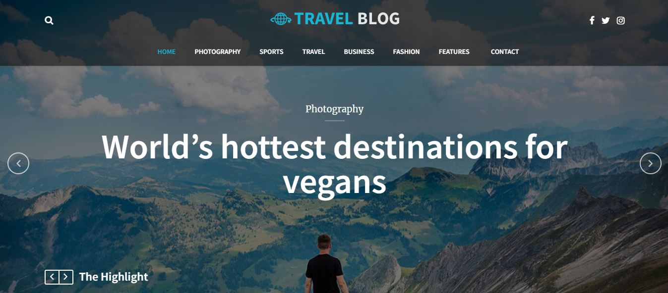 travel blog wordpress theme for travel blog