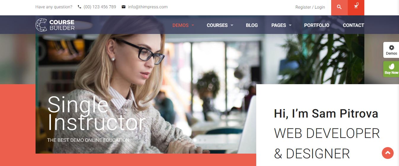 corptrain education wordpress theme