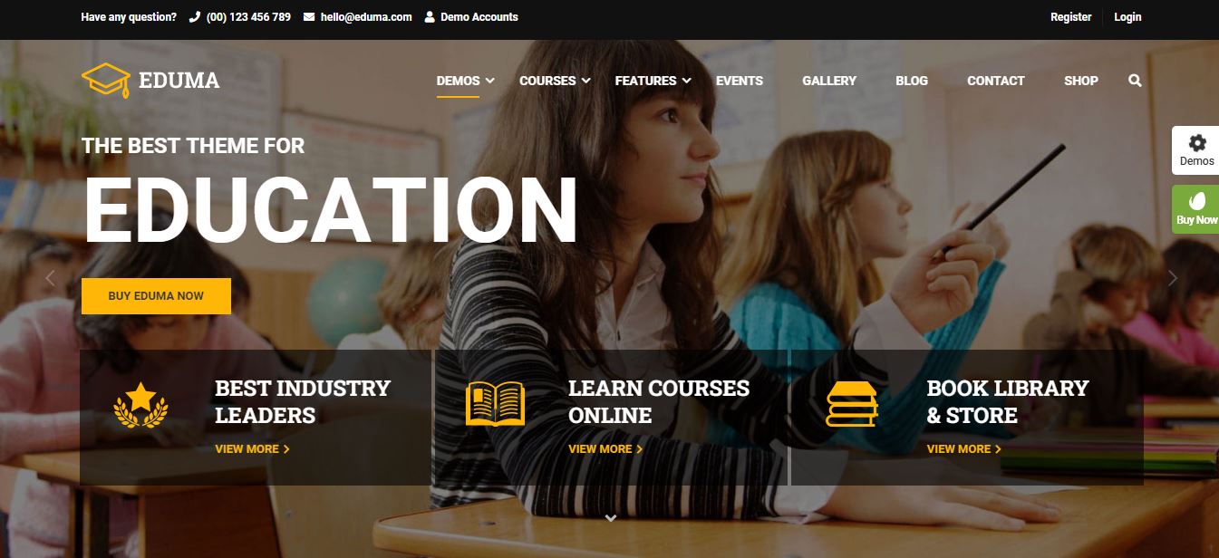 eduma education wordpress theme