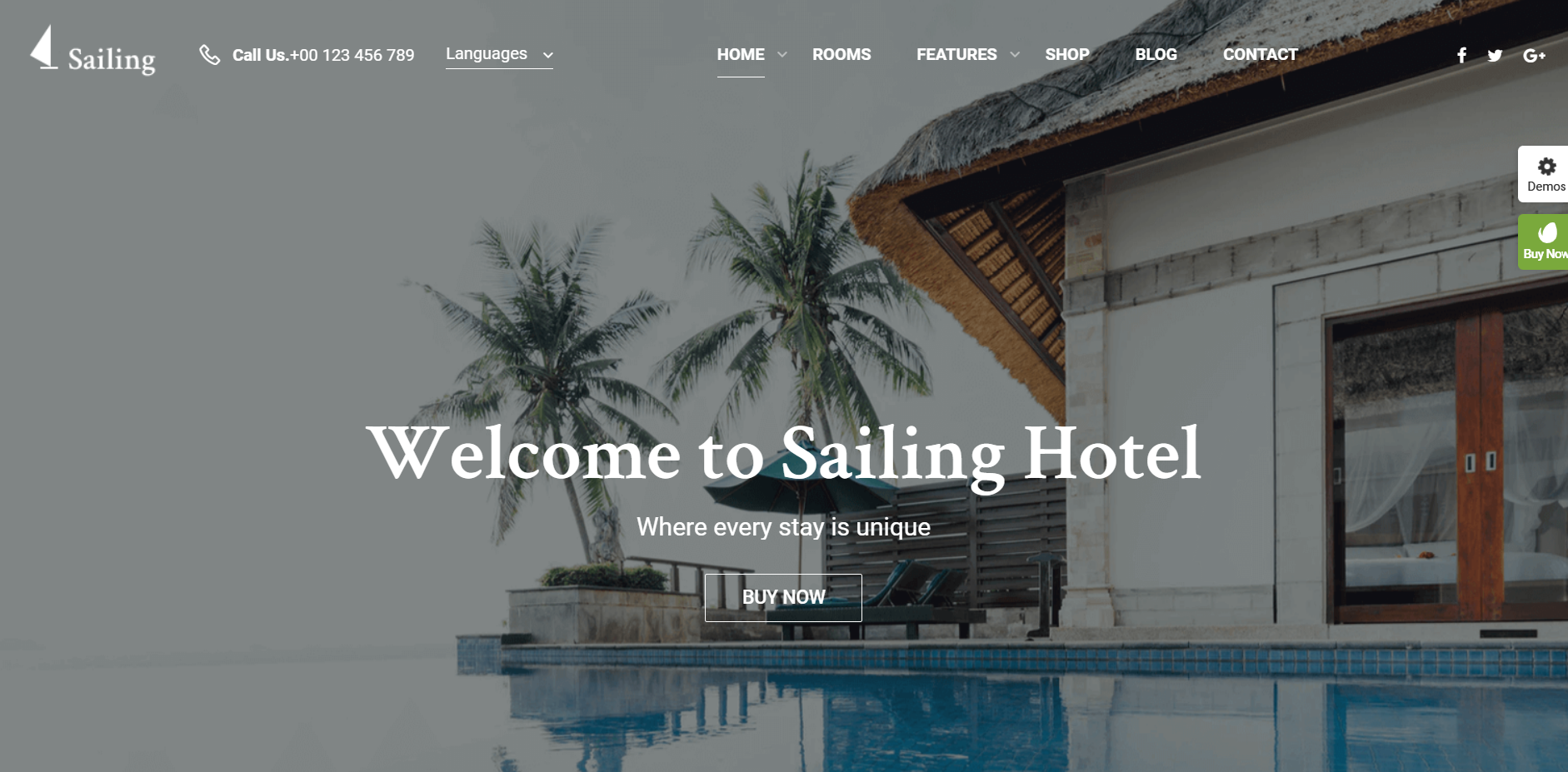 sailing top 1 wordpress theme for hotels and accommodations