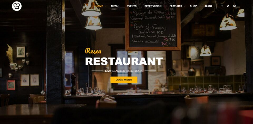 resca fancy wordpress theme for restaurants