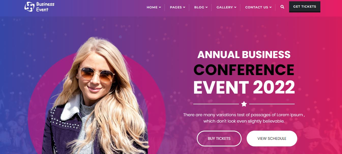 business event free wordpress themes for business