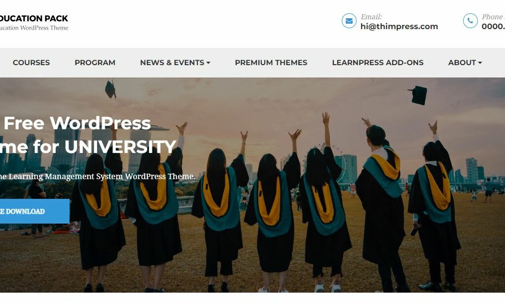 education pack free wordpress themes for business