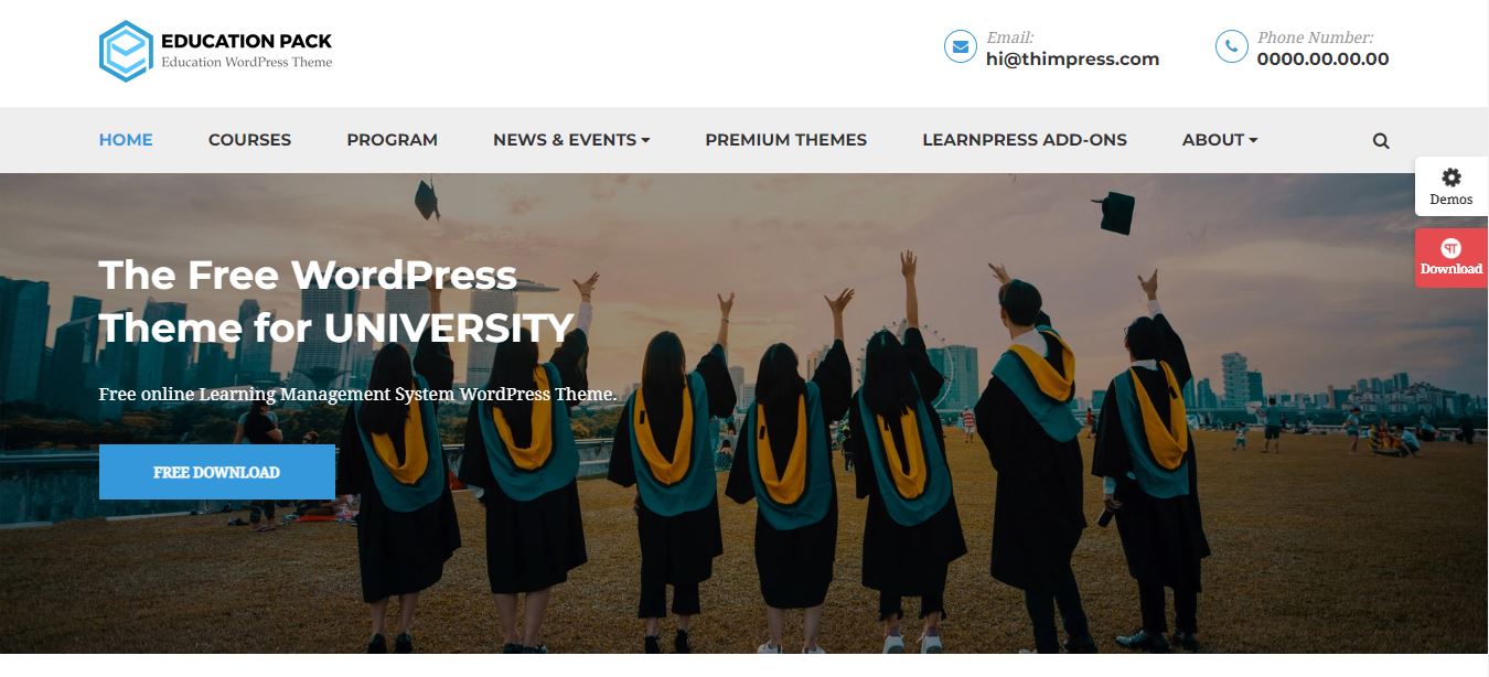 education pack free wordpress themes for business