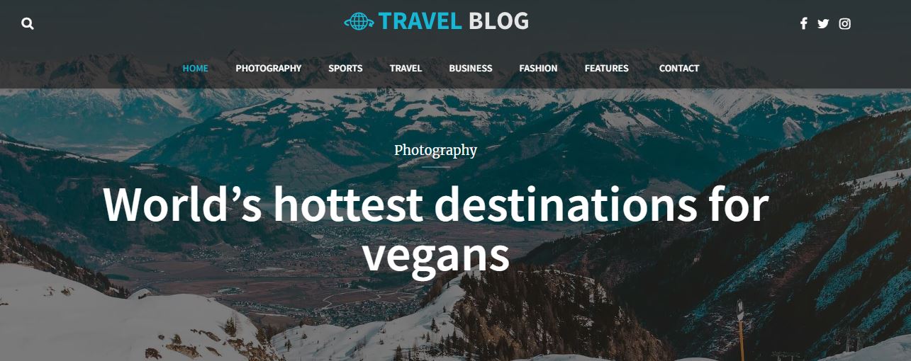 travel blog wordpress theme