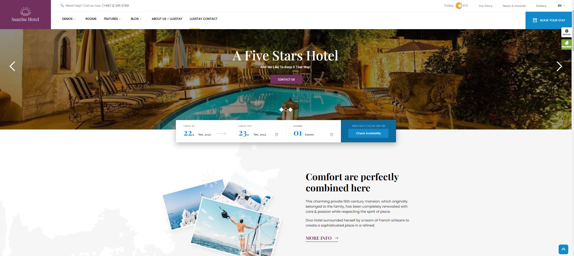 luxstay - the hotel wordpress theme with a stunning appearance 