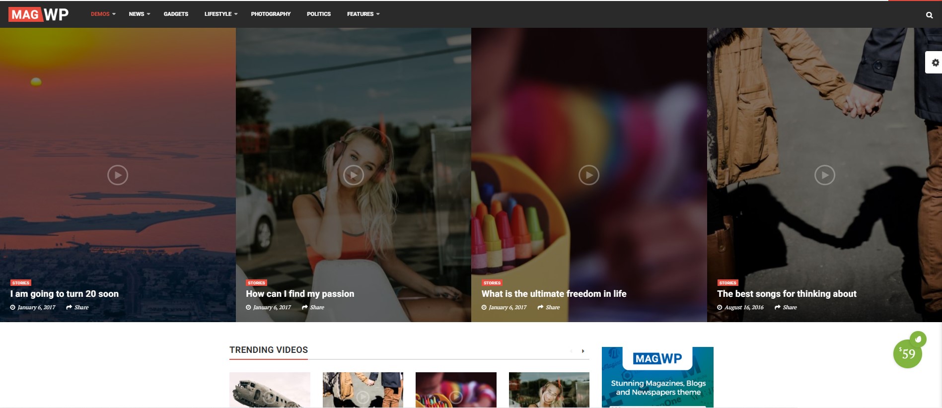 magie a special magazine wordpress theme