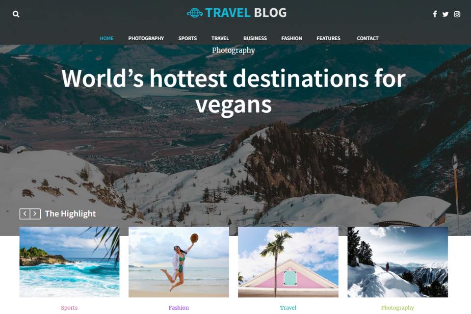 travel blog wordpress theme