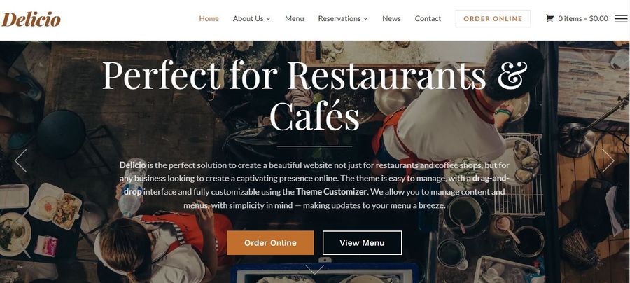 Delicio Cafe Theme