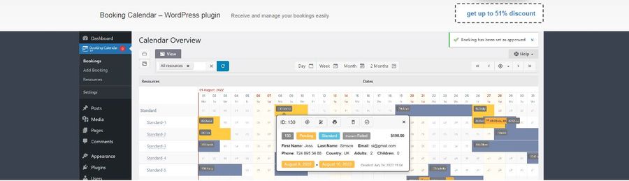 Booking Calendar WordPress Plugin