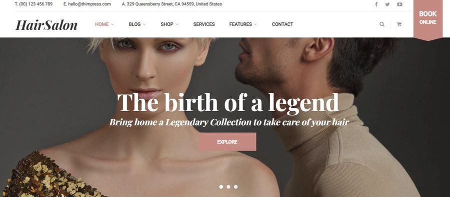 Salox Hair Salon WordPress Theme