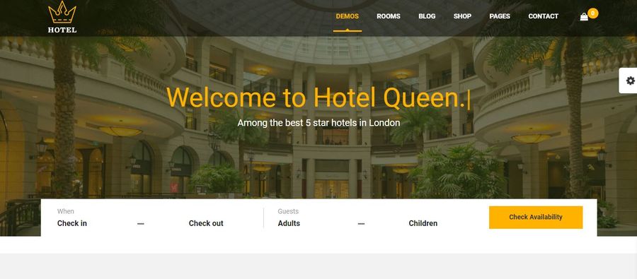 Hotel Queen WordPress Vacation Rental Theme