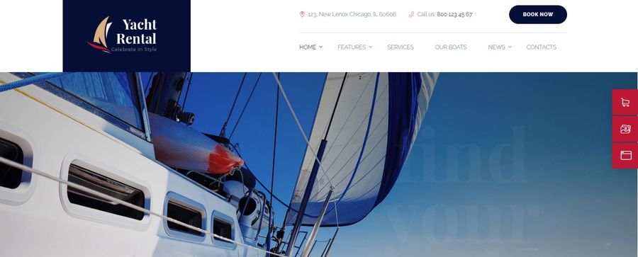 Yacht Rental - Boat Services Theme