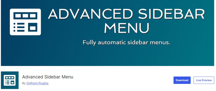 Advanced Sidebar Menu