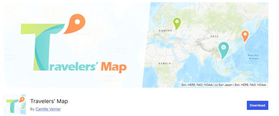 Travelers’ Map – A must-have WordPress plugins