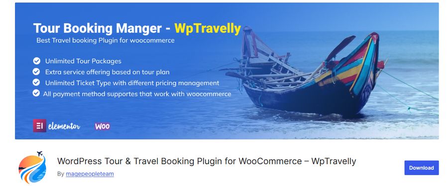 WordPress Tour & Travel Booking Plugin for WooCommerce – WpTravelly