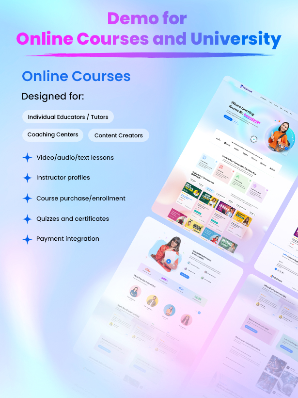 Demo for Online Courses