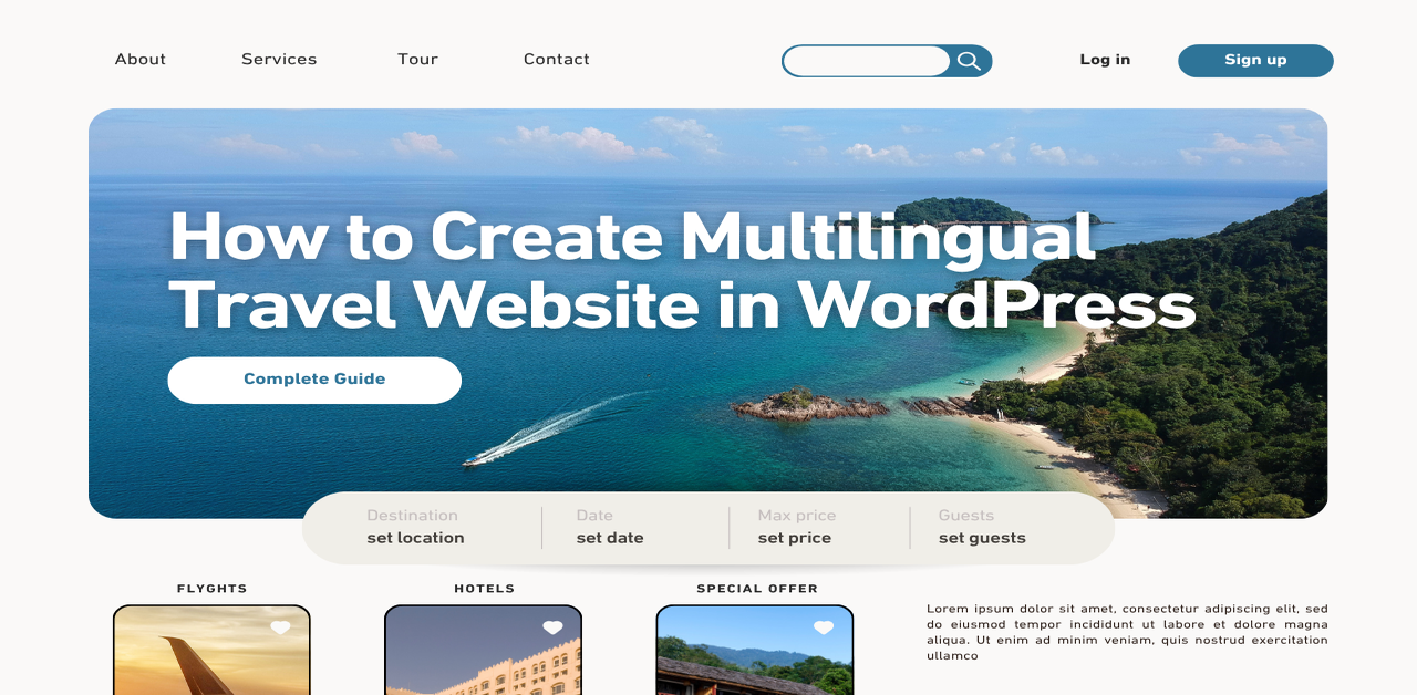How to Create Multilingual Travel Website in WordPress