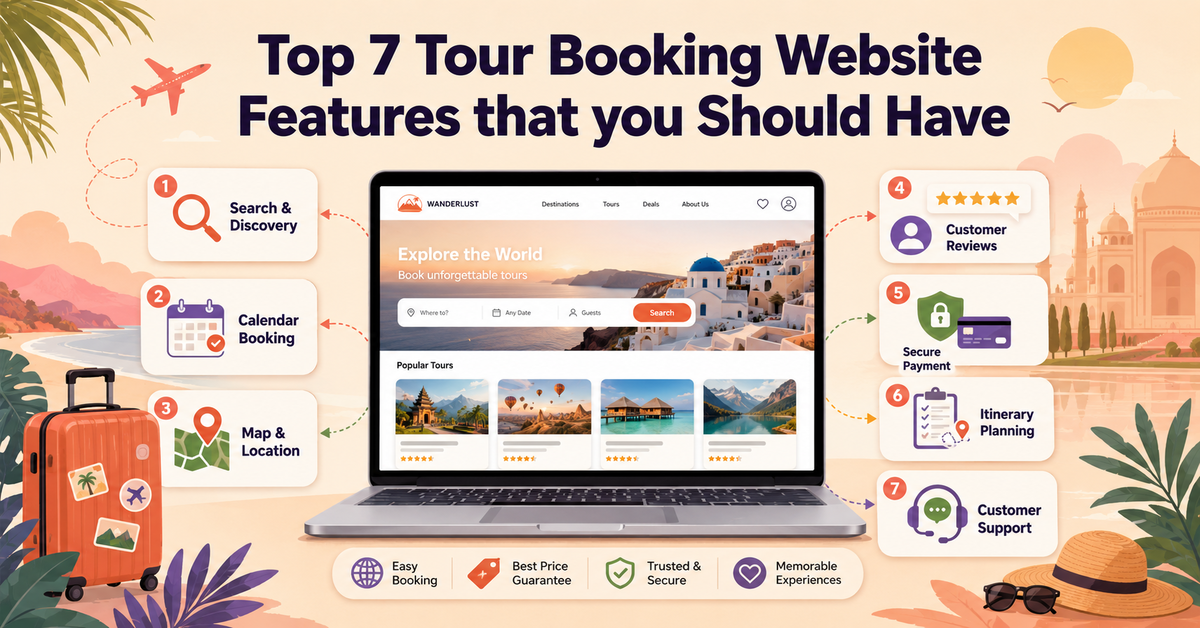 Top 7 Tour Booking Website Features that you Should Have